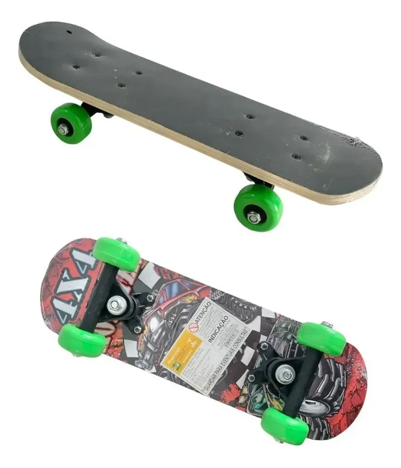 Skate Infantil Completo Junior Shape Radical Iniciante Verde